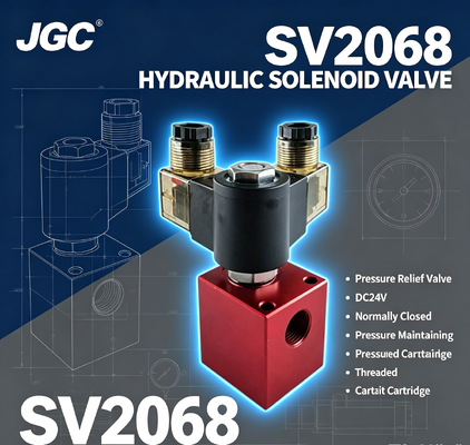 SV2068 วัลล์ฟลูกกลมซอลีนอยด์ไฮดรอลิก วัลล์ฟลอยความดัน วัลล์ฟกลมกระสุน DC24V ปิดปกติ วัลล์ฟบํารุงความดัน