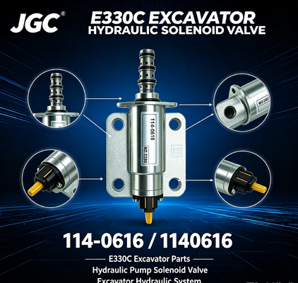 E330C อะไหล่เครื่องขุดซอลีนอยด์ วาล์ว ปั๊มไฮดรอลิก ซอลีนอยด์ วาล์ว 114-0616 1140616