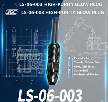 LS-06-003 ชิ้นส่วนเครื่องจักรกลความบริสุทธิ์สูงแบบกำหนดเอง ชิ้นส่วนรถขุด หัวเทียนสแตนเลสแบบเกลียว รุ่น ODM/OEM