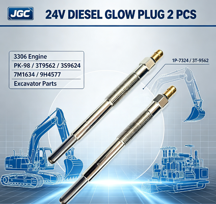 1P-7324 3T-9562 24V Glow Plug 2 PCS 3306 เครื่องยนต์ SONOCMP ไดเซล Glow Plug สําหรับ PK-98 3T9562 3S9624