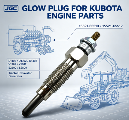 หัวเทียน D1102 D1302 D1402 V1702 V1902 S2600 S2800 15521-65510 15521-65512 สำหรับอะไหล่เครื่องยนต์รถแทรกเตอร์รถขุดเครื่องกำเนิดไฟฟ้า Kubota