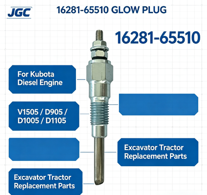 หัวเทียน 16281-65510 สำหรับเครื่องยนต์ดีเซล Kubota V1505 D905 D1005 D1105 อะไหล่ทดแทนรถขุด รถแทรกเตอร์