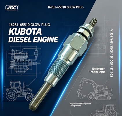 หัวเทียน 16281-65510 สำหรับเครื่องยนต์ดีเซล Kubota V1505 D905 D1005 D1105 อะไหล่ทดแทนรถขุด รถแทรกเตอร์