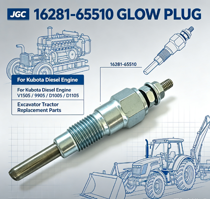 หัวเทียน 16281-65510 สำหรับเครื่องยนต์ดีเซล Kubota V1505 D905 D1005 D1105 อะไหล่ทดแทนรถขุด รถแทรกเตอร์