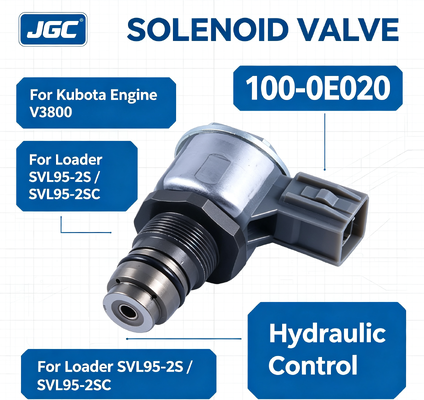 100-0E020 อะไหล่เครื่องขุด วาล์วโซเลนอยด์สําหรับเครื่องยนต์ Kubota V3800 Loader SVL95-2S