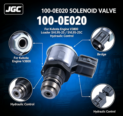 100-0E020 อะไหล่เครื่องขุด วาล์วโซเลนอยด์สําหรับเครื่องยนต์ Kubota V3800 Loader SVL95-2S