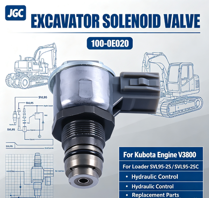 100-0E020 อะไหล่เครื่องขุด วาล์วโซเลนอยด์สําหรับเครื่องยนต์ Kubota V3800 Loader SVL95-2S