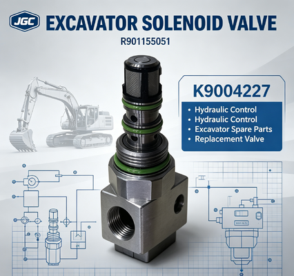 R901155051 อุปกรณ์สํารองเครื่องขุด อุปกรณ์ขุด วาล์วซอลีนอยด์ K9004227 R901155051