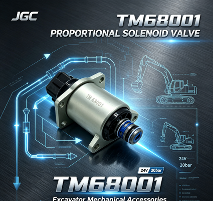 TM68001 อุปกรณ์เสริมเครื่องขุด 24V 20bar วาล์วโซเลนอยด์สัดส่วนของเครื่องขุด