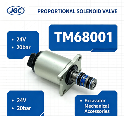 TM68001 อุปกรณ์เสริมเครื่องขุด 24V 20bar วาล์วโซเลนอยด์สัดส่วนของเครื่องขุด
