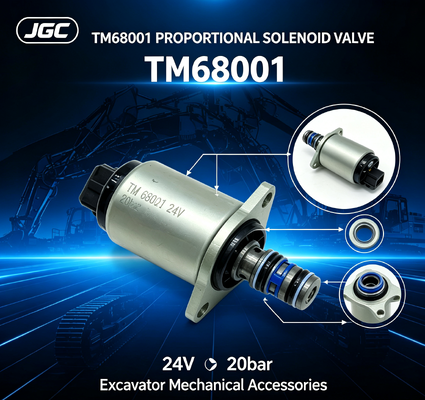 TM68001 อุปกรณ์เสริมเครื่องขุด 24V 20bar วาล์วโซเลนอยด์สัดส่วนของเครื่องขุด