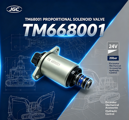 TM68001 อุปกรณ์เสริมเครื่องขุด 24V 20bar วาล์วโซเลนอยด์สัดส่วนของเครื่องขุด