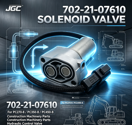 702-21-07610 ชิ้นส่วนเครื่องจักรก่อสร้าง โซลินอยด์วาล์วสำหรับรถขุด PC270-8 PC350-8 PC450-8