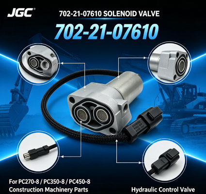 702-21-07610 ชิ้นส่วนเครื่องจักรก่อสร้าง โซลินอยด์วาล์วสำหรับรถขุด PC270-8 PC350-8 PC450-8
