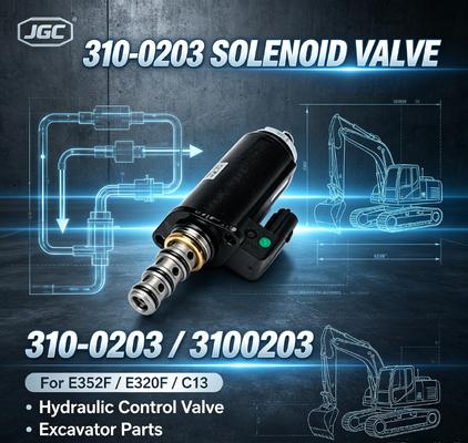 310-0203 3100203 EXCAVATOR SOLENOID VALVE สําหรับ E352F E320F C13 HYDRAULIC SOLENOID VALVE เครื่องขุดดิน