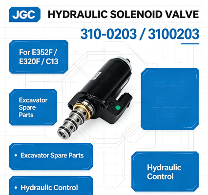 310-0203 3100203 EXCAVATOR SOLENOID VALVE สําหรับ E352F E320F C13 HYDRAULIC SOLENOID VALVE เครื่องขุดดิน