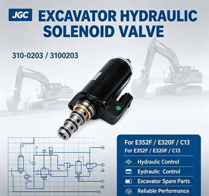 310-0203 3100203 EXCAVATOR SOLENOID VALVE สําหรับ E352F E320F C13 HYDRAULIC SOLENOID VALVE เครื่องขุดดิน