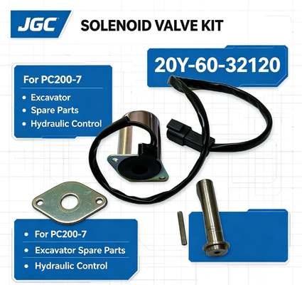 PC200-7 เครื่องจักรกลก่อสร้าง อะไหล่เครื่องขุดอะไหล่ วาล์วซอลีนอยด์สําหรับ 20Y-60-32120