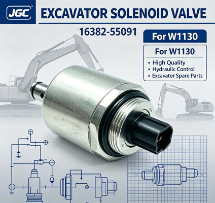 16382-55091 วาล์วโซลินอยด์คุณภาพสูงสำหรับรถขุด W1130