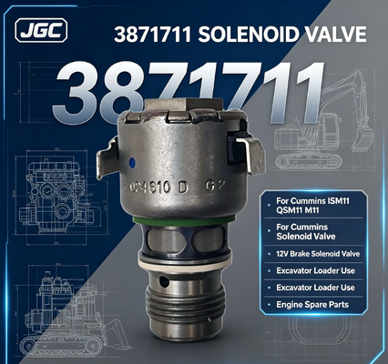 3871711สําหรับ ISM11 QSM11 M11 ของเดิม เครื่องยนต์ดีเซล เบรค 12 วอลต์ ซอลีนอยด์แวลล์สําหรับใช้ในเครื่องบรรทุกเครื่องขุด