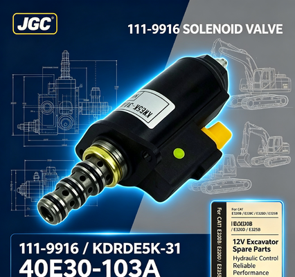 111-9916 กลุ่มเครื่องขุด 12V วาล์วโซเลโนอิด ส่วนที่ KDRDE5K-31 40E30-103A สําหรับ CAT E320b E320c E320d E325b