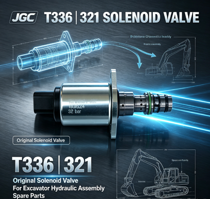 T336 | 321 วาล์วขดลวดแม่เหล็กคุณภาพสูงของแท้สำหรับอะไหล่ไฮดรอลิกของรถขุด