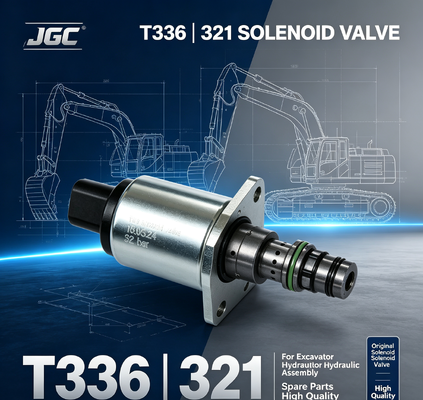 T336 | 321 วาล์วขดลวดแม่เหล็กคุณภาพสูงของแท้สำหรับอะไหล่ไฮดรอลิกของรถขุด