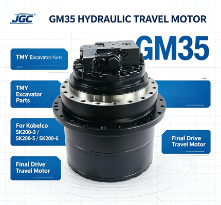 GM35 ชิ้นส่วนรถขุด มอเตอร์ขับเคลื่อนไฮดรอลิก สำหรับ Kobelco ใช้ได้กับ SK200-3 SK200-5 SK200-6