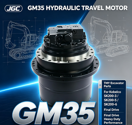 GM35 ชิ้นส่วนรถขุด มอเตอร์ขับเคลื่อนไฮดรอลิก สำหรับ Kobelco ใช้ได้กับ SK200-3 SK200-5 SK200-6