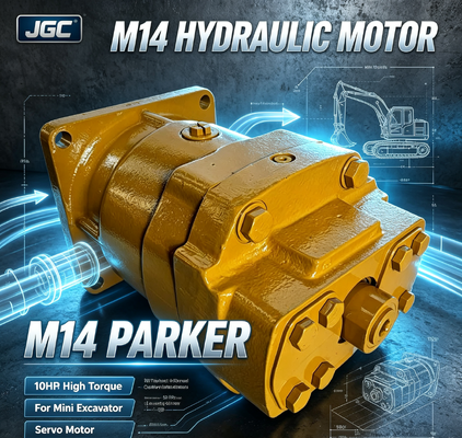 มอเตอร์เซอร์โว M14 parker 10 แรงม้า มอเตอร์ไฮดรอลิกแรงบิดสูงสำหรับรถขุดขนาดเล็ก