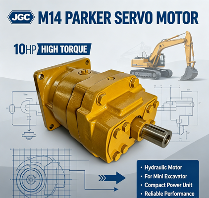 มอเตอร์เซอร์โว M14 parker 10 แรงม้า มอเตอร์ไฮดรอลิกแรงบิดสูงสำหรับรถขุดขนาดเล็ก