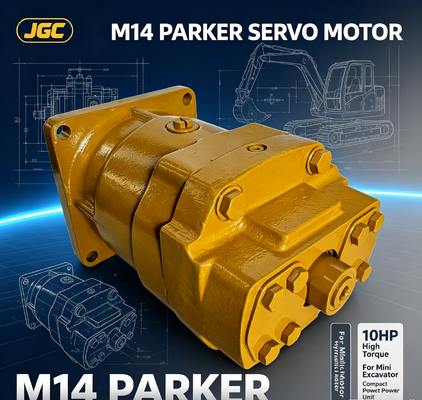 มอเตอร์เซอร์โว M14 parker 10 แรงม้า มอเตอร์ไฮดรอลิกแรงบิดสูงสำหรับรถขุดขนาดเล็ก