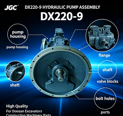 ชุดปั๊มไฮดรอลิกสไตล์เก่าคุณภาพสูง DX220-9 สำหรับชิ้นส่วนเครื่องจักรก่อสร้างรถขุด Doosan