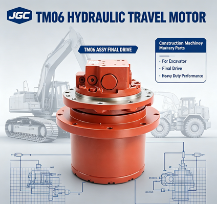 TM06 ส่วนเครื่องจักรก่อสร้าง ไฮดรอลิก มอเตอร์การเดินทาง Assy Final Drive สําหรับเครื่องขุด