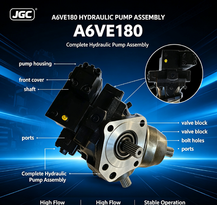 A6VE180 ชุดปั๊มไฮดรอลิกครบวงจร การไหลสูง การทำงานที่เสถียร