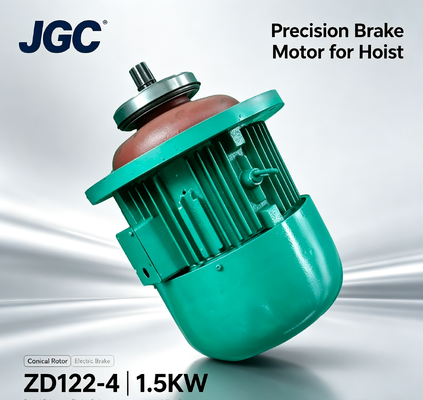 ZD122-4 มอเตอร์เครนยก ประเภทมอเตอร์เบรกโรเตอร์ทรงกรวย 1.5KW