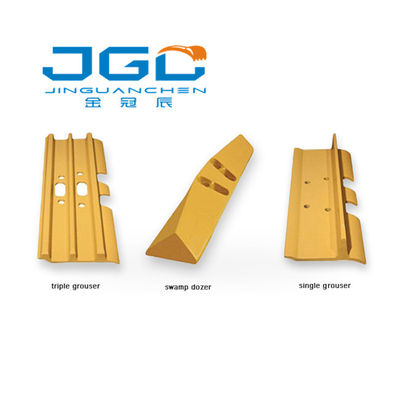 Crawler Excavator Crane ช่วงล่างอะไหล่ Single Grouser Track Pads