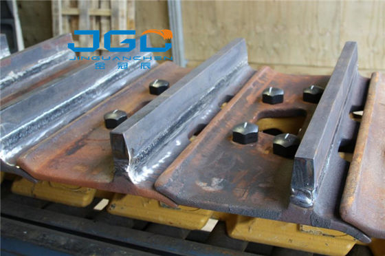 Crawler Excavator Crane ช่วงล่างอะไหล่ Single Grouser Track Pads